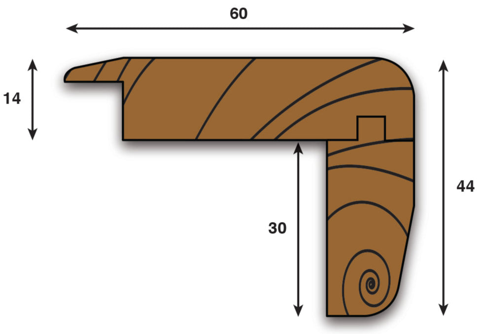 L Nosing - 1m - Colour Matched