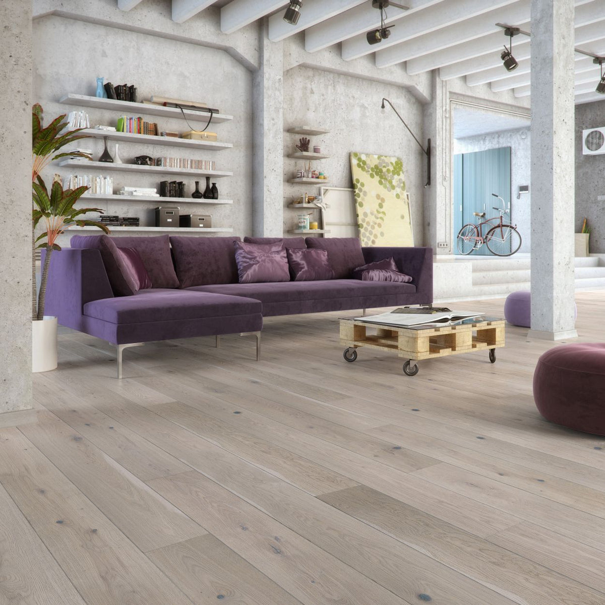 Matt lacquered grey flooring (5467705573533)