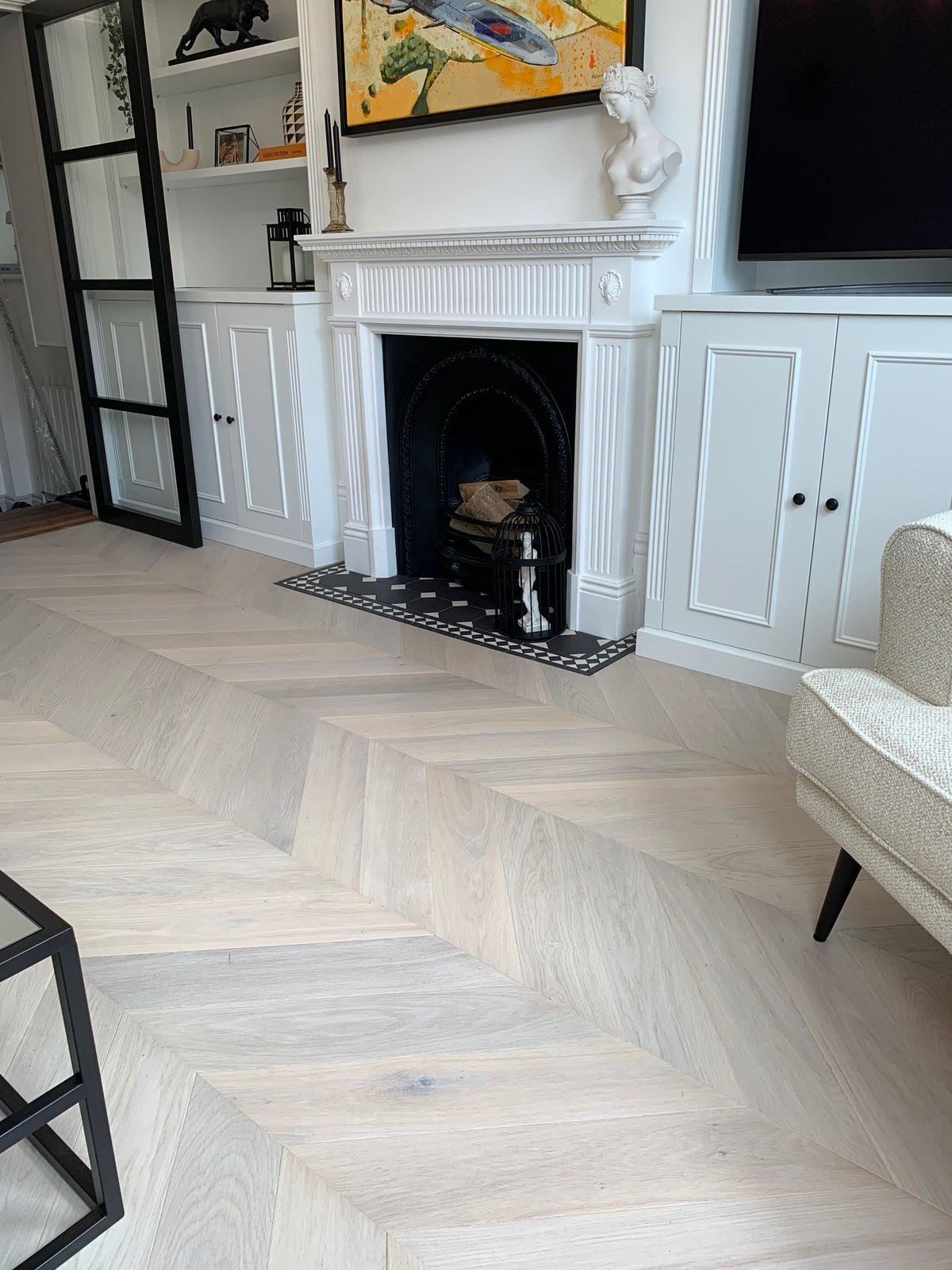 AR8458 Ashton &amp; Rose Dalton Chevron Free Sample (Cappuccino Oak)